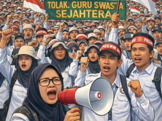 Ribuan Guru Madrasah Swasta Geruduk DPR RI
