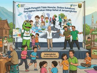 Cegah Penyakit Tidak Menular, Dinkes Sukabumi Gaungkan Gerakan Hidup Sehat di Jampangkulon