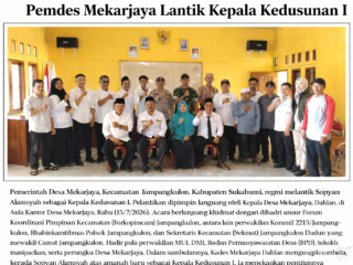Pemdes Mekarjaya Lantik Kepala Kedusunan I, Kades Dahlan Tekankan Amanah dan Pelayanan