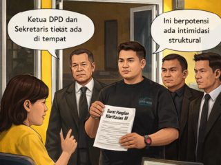 Penuhi Panggilan Klarifikasi, Ketua PK Pagelaran Datangi DPD Golkar Cianjur. Kuasa Hukum Nilai Ada Dugaan Intimidasi Struktural