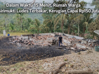 Dalam Waktu 15 Menit, Rumah Warga Girimukti Ludes Terbakar, Kerugian Capai Rp150 Juta